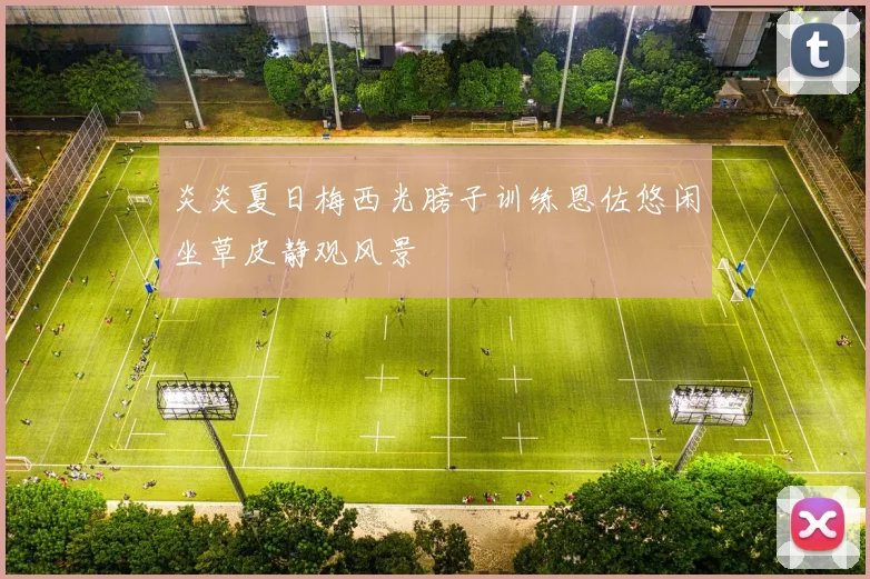 炎炎夏日梅西光膀子训练恩佐悠闲坐草皮静观风景